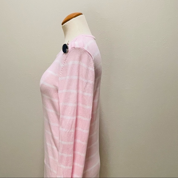 SAIL TO SABLE STRIPE KNIT DRESS PINK WHITE COASTAL SUMMER RESORT PREPPY PASTEL - Picture 4 of 11